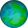 Antarctic ozone map for 2025-02-12